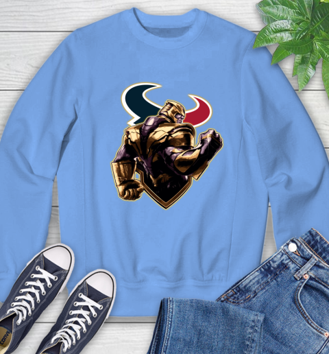 NFL Thanos Avengers Endgame Football Sports Houston Texans Sweatshirt 11