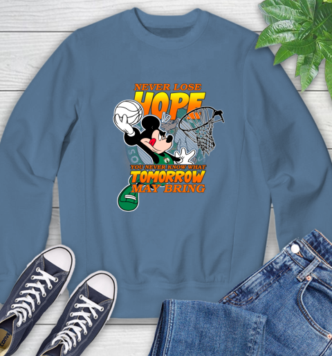 Boston Celtics NBA Basketball Mickey Disney Never Lose Hope Sweatshirt 8