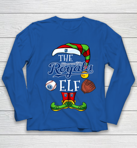 Kansas City Royals Christmas ELF Funny MLB Youth Long Sleeve 7