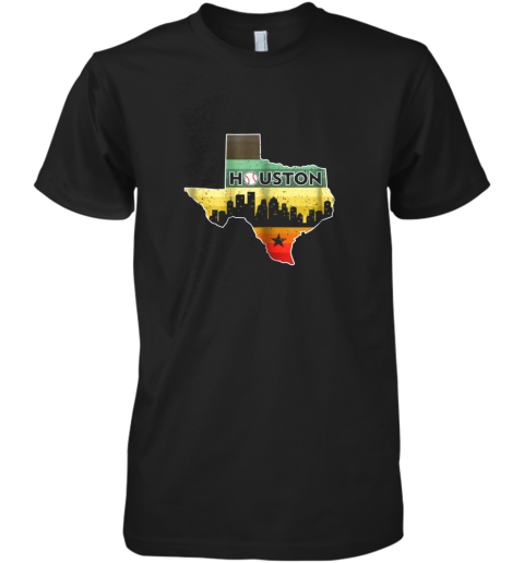 Houston Retro Baseball Shirt  Vintage Houston Baseball Premium Men's T-Shirt