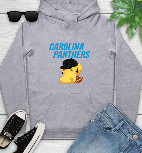 NFL Pikachu Football Sports Carolina Panthers Youth Hoodie 6