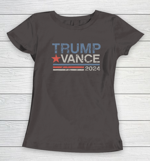 Trump Vance 2024 Retro Stripe Trump JD Vance Women's T-Shirt 5