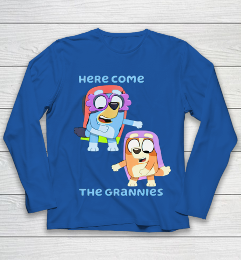 Blueys Shirt Here Come The Grannies Youth Long Sleeve 7
