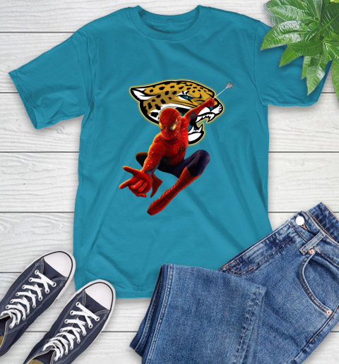 NFL Spider Man Avengers Endgame Football Jacksonville Jaguars T-Shirt 8