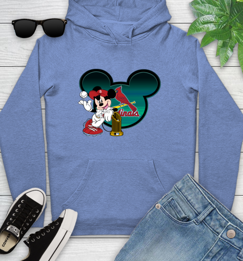 MLB St.Louis Cardinals The Commissioner's Trophy Mickey Mouse Disney Youth Hoodie 12