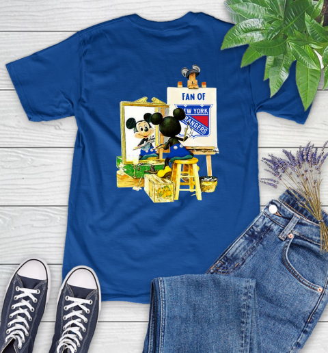 NHL Hockey New York Rangers Mickey Drawing Shirt 91