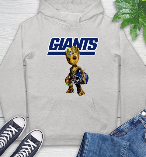 New York Giants NFL Football Groot Marvel Guardians Of The Galaxy Hoodie