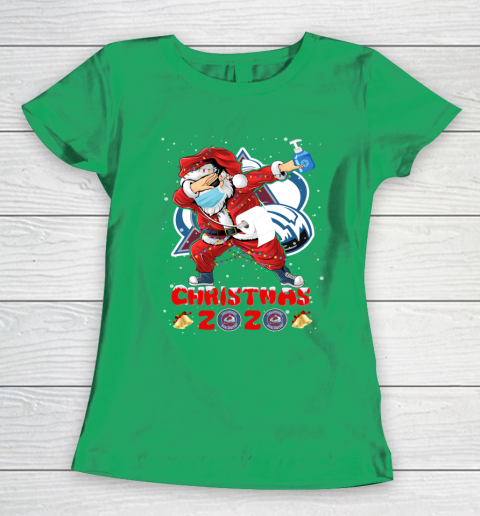Colorado Avalanche Funny Santa Claus Dabbing Christmas 2020 NHL Women's T-Shirt 5