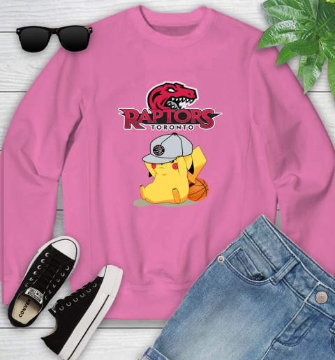 NBA Pikachu Basketball Sports Toronto Raptors Youth Sweatshirt 7