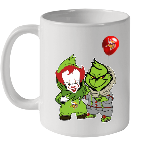 Minnesota Vikings Baby Pennywise Grinch Christmas NFL Football Ceramic Mug 11oz