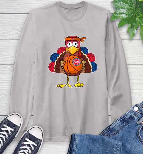 Detroit Pistons Turkey thanksgiving day Long Sleeve T-Shirt 12
