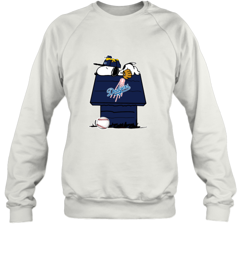 Los Angeles Dodgers Snoopy And Woodstock Resting Together MLB Sweatshirt