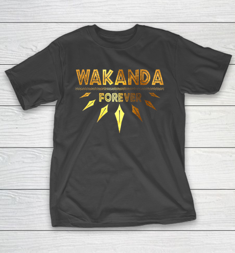 Wakanda Forever Gold Foil Black Panther T-Shirt