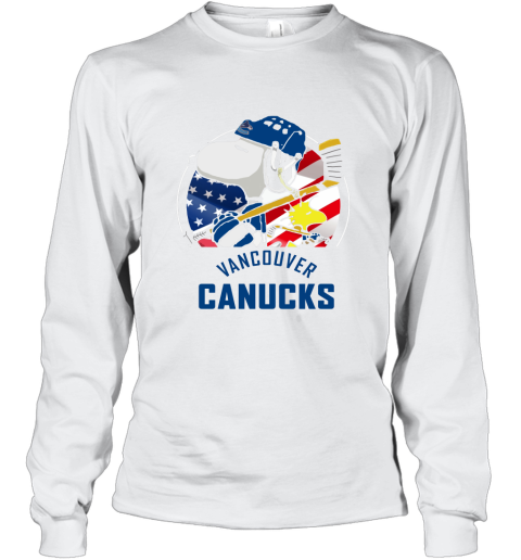 Vancouver Canucks Ice Hockey Snoopy And Woodstock NHL Long Sleeve T-Shirt