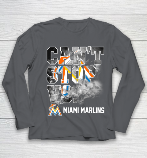 MLB Miami Marlins Baseball Can't Stop Vs Marlins Youth Long Sleeve 6