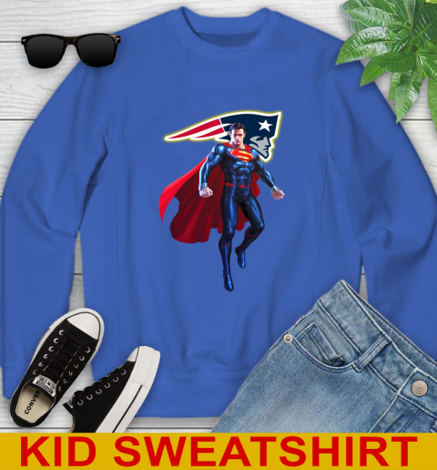 NFL Superman DC Sports Football New England Patriots Youth Sweatshirt 7