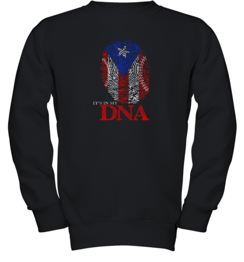 Puerto Rico Baseball DNA Shirt PR Boricua Flag Borinquen Youth Sweatshirt