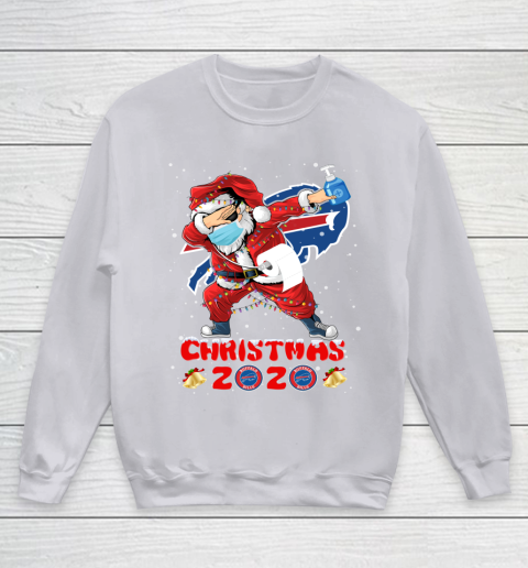 Buffalo Bills Funny Santa Claus Dabbing Christmas 2020 NFL Youth Sweatshirt 3