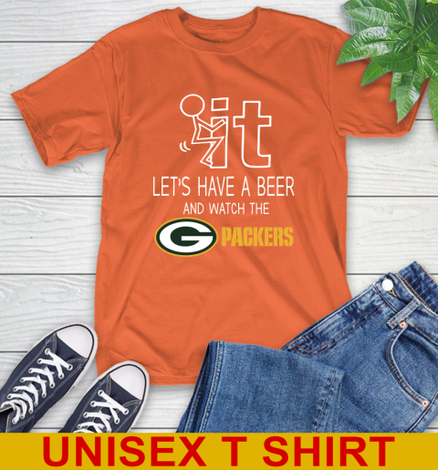 Green Bay Packers Football NFL Let's Have A Beer And Watch Your Team Sports T-Shirt 4