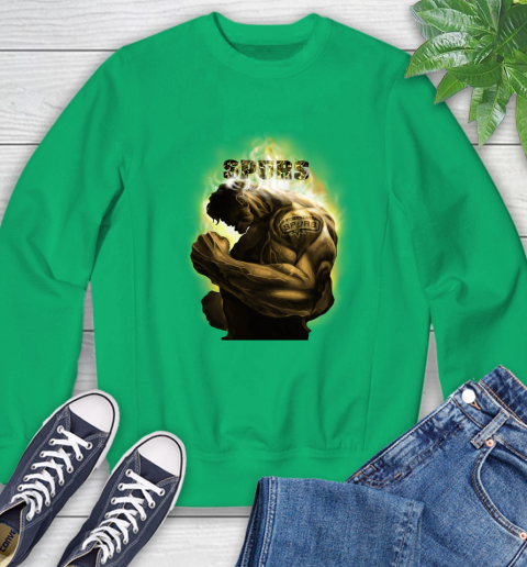 San Antonio Spurs NBA Basketball Hulk Marvel Avengers Sports Sweatshirt 7