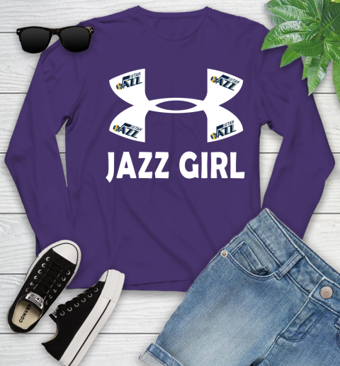 NBA Utah Jazz Girl Under Armour Basketball Sports Youth Long Sleeve 4