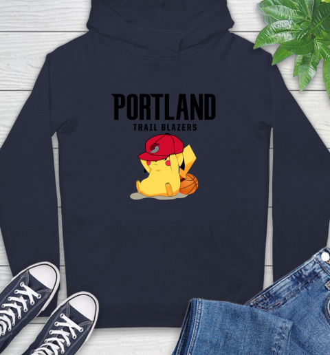 NBA Pikachu Basketball Sports Portland Trail Blazers Hoodie 4