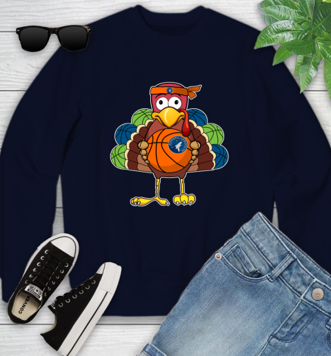 Minnesota Timberwolves Turkey thanksgiving day Youth Sweatshirt 3
