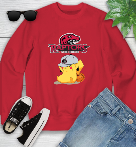 NBA Pikachu Basketball Sports Toronto Raptors Youth Sweatshirt 9