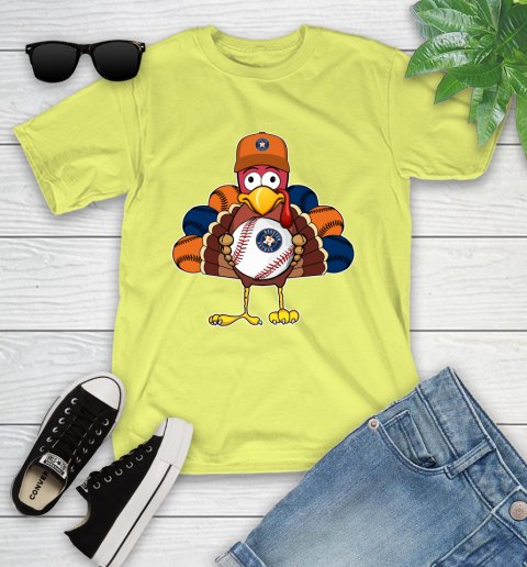 Houston Astros Turkey thanksgiving Youth T-Shirt 8