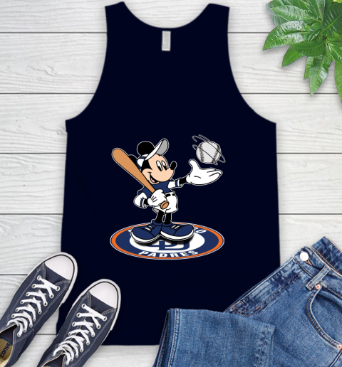 MLB Baseball San Diego Padres Cheerful Mickey Disney Shirt Tank Top 3