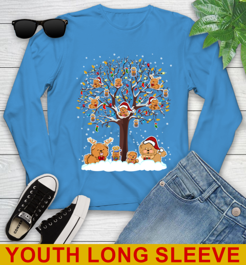 Chow Chow dog pet lover light christmas tree shirt 124