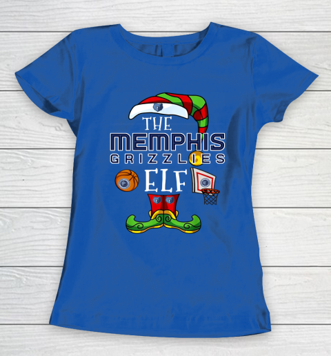 Memphis Grizzlies Christmas ELF Funny NBA Women's T-Shirt 8