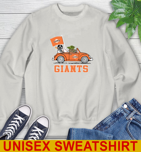 MLB Baseball San Francisco Giants Darth Vader Baby Yoda Driving Star Wars Shirt Sweatshirt 12