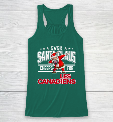 Montreal Canadiens Even Santa Claus Cheers For Christmas NHL Racerback Tank 5