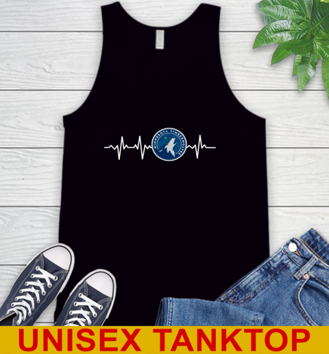 Minnesota Timberwolves NBA Basketball Heart Beat Shirt Tank Top