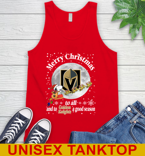 Vegas Golden Knights Merry Christmas To All And To Golden Knights A Good Season NHL Hockey Sports Tank Top 5