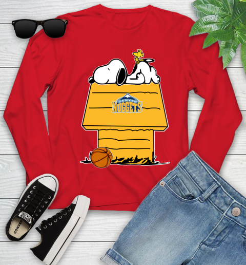 Denver Nuggets NBA Basketball Snoopy Woodstock The Peanuts Movie Youth Long Sleeve 11