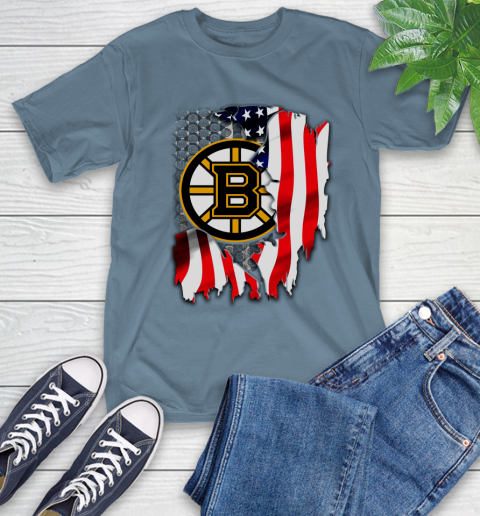 Boston Bruins NHL Hockey American Flag T-Shirt 9 Boston Bruins NHL Hockey American Flag T-Shirt - Image 9