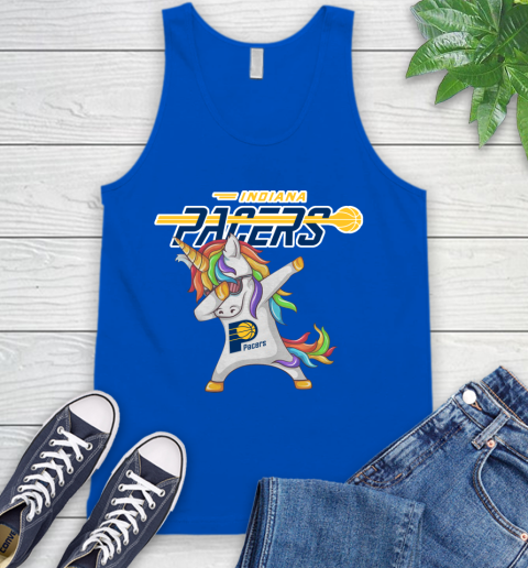 Indiana Pacers NBA Basketball Funny Unicorn Dabbing Sports Tank Top 5