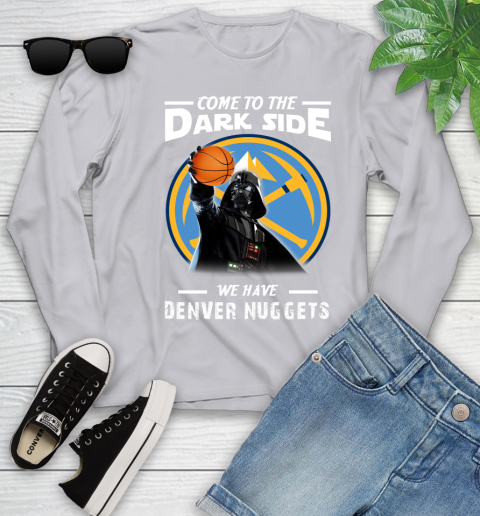 NBA Come To The Dark Side We Have Denver Nuggets Star Wars Darth Vader Basketball Youth Long Sleeve 5