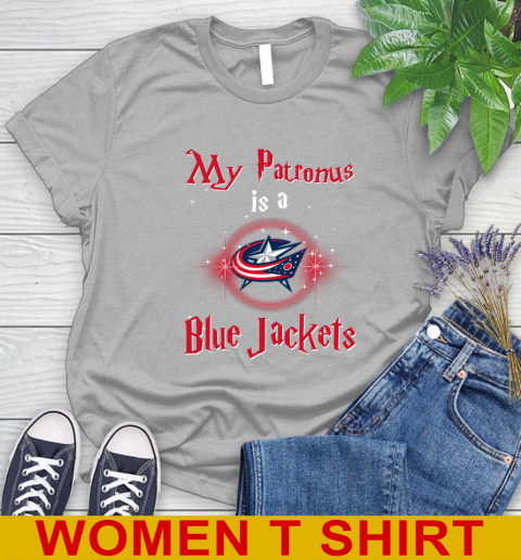 NHL Hockey Harry Potter My Patronus Is A Columbus Blue Jackets Women's T-Shirt 5