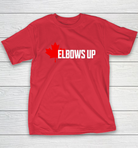 Elbows Up Canada True North Strong and Free Proud Canadian Youth T-Shirt 7