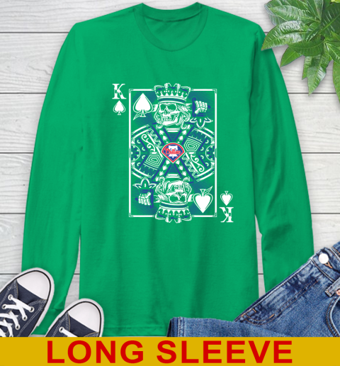 Philadelphia Phillies MLB Baseball The King Of Spades Death Cards Shirt Long Sleeve T-Shirt 8