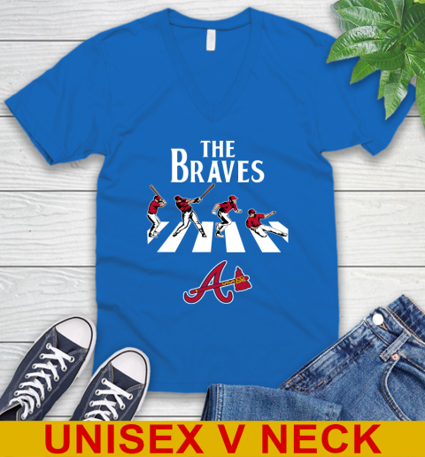 MLB Baseball Atlanta Braves The Beatles Rock Band Shirt V-Neck T-Shirt 5