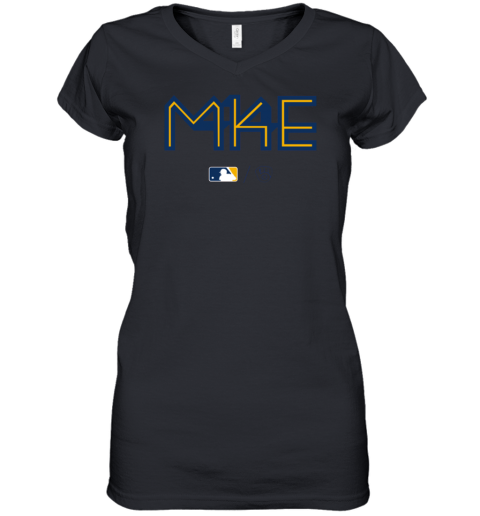 Mlb Milwaukee Brewers Mke Women's V-Neck T-Shirt