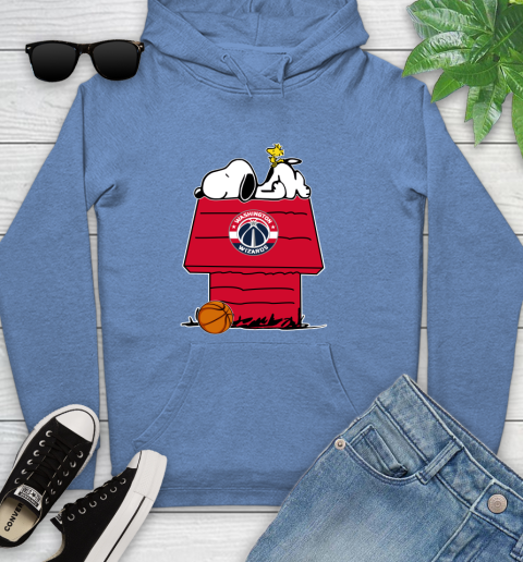 Washington Wizards NBA Basketball Snoopy Woodstock The Peanuts Movie Youth Hoodie 12