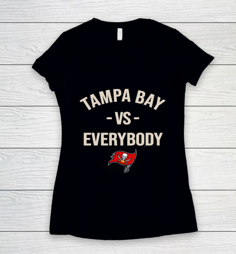 Tampa Bay Buccaneers Vs Everybody Women's V-Neck T-Shirt