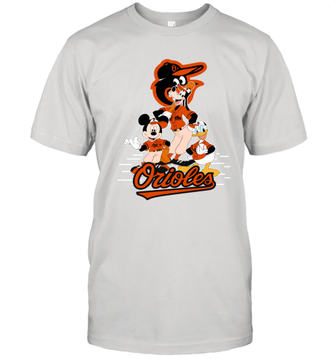 Baltimore Orioles Mickey Donald And Goofy Baseball Unisex Jersey Tee