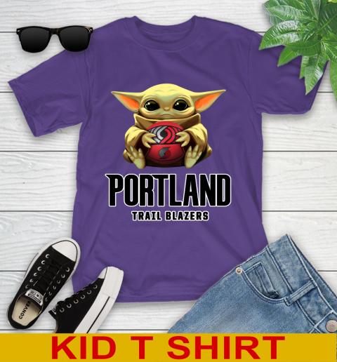 NBA Basketball Portland Trail Blazers Star Wars Baby Yoda Shirt 104
