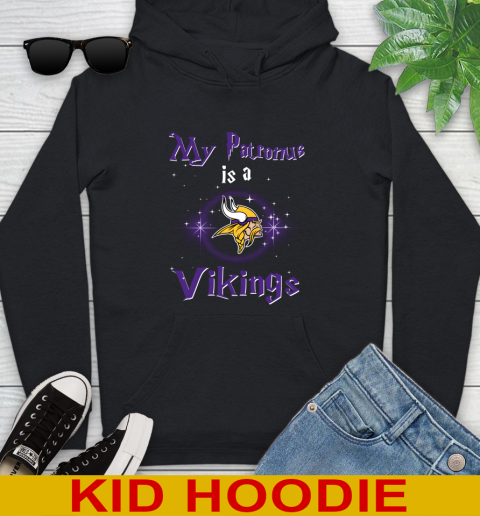 NFL Football Harry Potter My Patronus Is A Minnesota Vikings Youth Hoodie